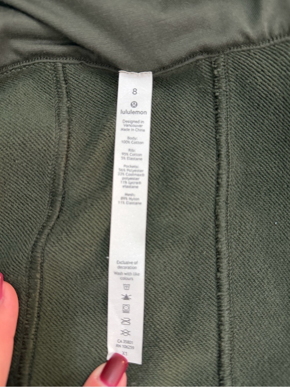 NEW Lululemon Huddle & Hustle Game Day Full Zip Hoodie Olive Camo Green Size 8 - Picture 9 of 9